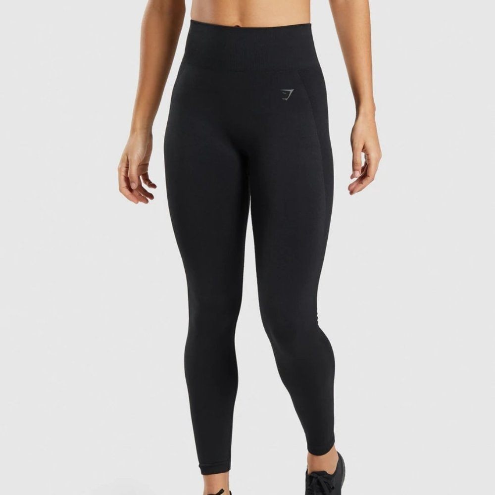 Gymshark Leggings Womens XS Black Scrunch High Waisted Athletic Workout Tights